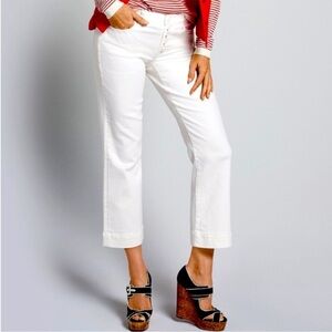 CAbi Palm Beach Cropped White Jeans 2 new